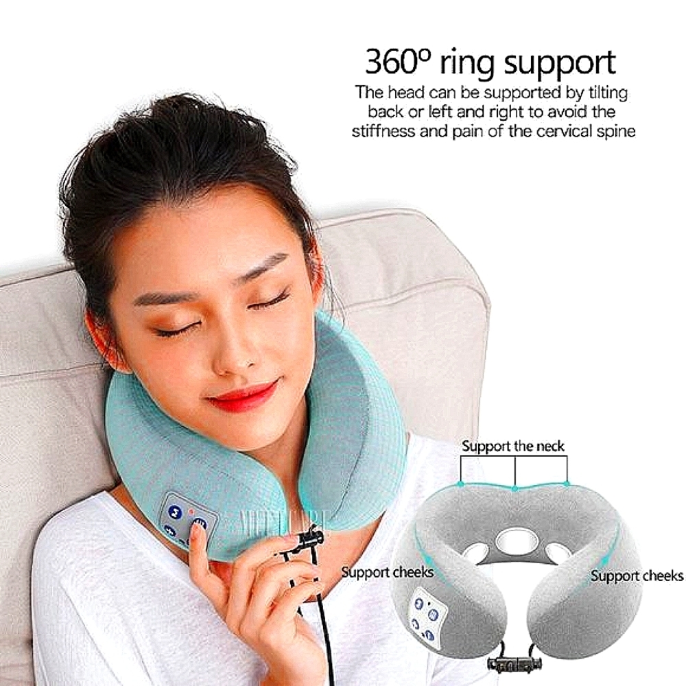 Electric Neck Massager U Shaped Pillow Multifunctional Portable Travel Home Car